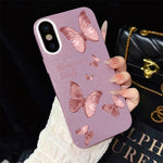 Custodia per telefono ibrida in PC e TPU con motivo farfalle da sogno e glitter IMD., For iPhone 11 Pro Max, For iPhone 11, For iPhone 11 Pro, For iPhone XS / X, For iPhone XR, For iPhone XS Max