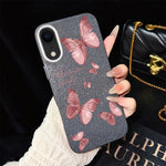 Custodia per telefono ibrida in PC e TPU con motivo farfalle da sogno e glitter IMD., For iPhone 11 Pro Max, For iPhone 11, For iPhone 11 Pro, For iPhone XS / X, For iPhone XR, For iPhone XS Max