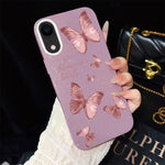 Custodia per telefono ibrida in PC e TPU con motivo farfalle da sogno e glitter IMD., For iPhone 11 Pro Max, For iPhone 11, For iPhone 11 Pro, For iPhone XS / X, For iPhone XR, For iPhone XS Max