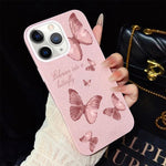 Custodia per telefono ibrida in PC e TPU con motivo farfalle da sogno e glitter IMD., For iPhone 11 Pro Max, For iPhone 11, For iPhone 11 Pro, For iPhone XS / X, For iPhone XR, For iPhone XS Max
