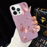Custodia per telefono ibrida in PC e TPU con motivo farfalle da sogno e glitter IMD., For iPhone 13 Pro Max, For iPhone 13 Pro, For iPhone 13, For iPhone 12, For iPhone 12 Pro Max, For iPhone 12 Pro