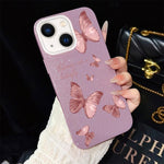 Custodia per telefono ibrida in PC e TPU con motivo farfalle da sogno e glitter IMD., For iPhone 15, For iPhone 14 Plus, For iPhone 14, For iPhone 14 Pro, For iPhone 14 Pro Max, For iPhone SE 2022 / SE 2020