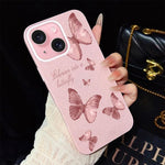 Custodia per telefono ibrida in PC e TPU con motivo farfalle da sogno e glitter IMD., For iPhone 16 Pro, For iPhone 16 Plus, For iPhone 16, For iPhone 15 Pro Max, For iPhone 15 Pro, For iPhone 15 Plus