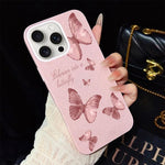 Custodia per telefono ibrida in PC e TPU con motivo farfalle da sogno e glitter IMD., For iPhone 16 Pro, For iPhone 16 Plus, For iPhone 16, For iPhone 15 Pro Max, For iPhone 15 Pro, For iPhone 15 Plus