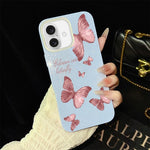Custodia per telefono ibrida in PC e TPU con motivo farfalle da sogno e glitter IMD., For iPhone 16 Pro, For iPhone 16 Plus, For iPhone 16, For iPhone 15 Pro Max, For iPhone 15 Pro, For iPhone 15 Plus