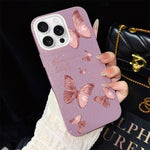Custodia per telefono ibrida in PC e TPU con motivo farfalle da sogno e glitter IMD., For iPhone 16 Pro, For iPhone 16 Plus, For iPhone 16, For iPhone 15 Pro Max, For iPhone 15 Pro, For iPhone 15 Plus