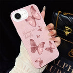 Custodia per telefono ibrida in PC e TPU con motivo farfalle da sogno e glitter IMD., For iPhone 17e / 16e, For iPhone 17 Pro Max, For iPhone 17 Pro, For iPhone 17, For iPhone Air, For iPhone 16 Pro Max