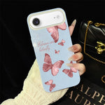 Custodia per telefono ibrida in PC e TPU con motivo farfalle da sogno e glitter IMD., For iPhone 17e / 16e, For iPhone 17 Pro Max, For iPhone 17 Pro, For iPhone 17, For iPhone Air, For iPhone 16 Pro Max