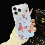 Custodia per telefono ibrida in PC e TPU con motivo farfalle da sogno e glitter IMD., For iPhone 17e / 16e, For iPhone 17 Pro Max, For iPhone 17 Pro, For iPhone 17, For iPhone Air, For iPhone 16 Pro Max