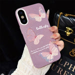 Custodia per telefono ibrida in PC e TPU con motivo a farfalle sfumate e glitter IMD., For iPhone 11 Pro Max, For iPhone 11, For iPhone 11 Pro, For iPhone XS / X, For iPhone XR, For iPhone XS Max