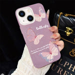 Custodia per telefono ibrida in PC e TPU con motivo a farfalle sfumate e glitter IMD., For iPhone 13 Pro Max, For iPhone 13 Pro, For iPhone 13, For iPhone 12, For iPhone 12 Pro Max, For iPhone 12 Pro