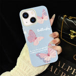 Custodia per telefono ibrida in PC e TPU con motivo a farfalle sfumate e glitter IMD., For iPhone 15, For iPhone 14 Plus, For iPhone 14, For iPhone 14 Pro, For iPhone 14 Pro Max, For iPhone SE 2022 / SE 2020