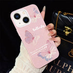 Custodia per telefono ibrida in PC e TPU con motivo a farfalle sfumate e glitter IMD., For iPhone 15, For iPhone 14 Plus, For iPhone 14, For iPhone 14 Pro, For iPhone 14 Pro Max, For iPhone SE 2022 / SE 2020