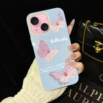 Custodia per telefono ibrida in PC e TPU con motivo a farfalle sfumate e glitter IMD., For iPhone 16 Pro, For iPhone 16 Plus, For iPhone 16, For iPhone 15 Pro Max, For iPhone 15 Pro, For iPhone 15 Plus