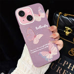Custodia per telefono ibrida in PC e TPU con motivo a farfalle sfumate e glitter IMD., For iPhone 16 Pro, For iPhone 16 Plus, For iPhone 16, For iPhone 15 Pro Max, For iPhone 15 Pro, For iPhone 15 Plus