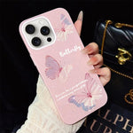 Custodia per telefono ibrida in PC e TPU con motivo a farfalle sfumate e glitter IMD., For iPhone 16 Pro, For iPhone 16 Plus, For iPhone 16, For iPhone 15 Pro Max, For iPhone 15 Pro, For iPhone 15 Plus
