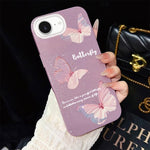 Custodia per telefono ibrida in PC e TPU con motivo a farfalle sfumate e glitter IMD., For iPhone 17e / 16e, For iPhone 17 Pro Max, For iPhone 17 Pro, For iPhone 17, For iPhone Air, For iPhone 16 Pro Max