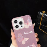 Custodia per telefono ibrida in PC e TPU con motivo a farfalle sfumate e glitter IMD., For iPhone 13 Pro Max, For iPhone 13 Pro, For iPhone 13, For iPhone 12, For iPhone 12 Pro Max, For iPhone 12 Pro