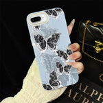 Custodia per telefono ibrida in PC e TPU con motivo a farfalle e glitter IMD, For iPhone 8 Plus / 7 Plus, For iPhone 6 Plus / 6s Plus, For iPhone 6 / 6s
