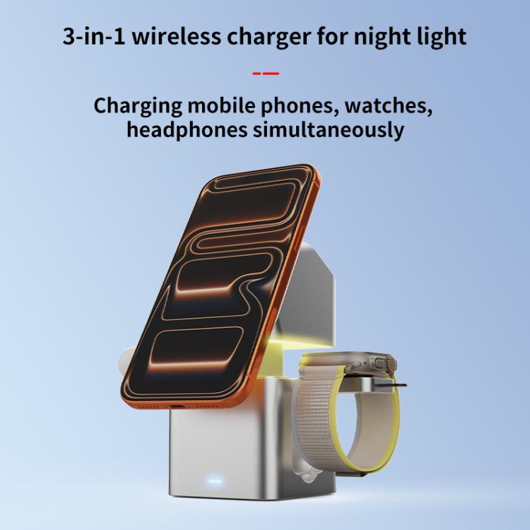 HS-V25 QI2 25W 3 in 1 Luce notturna con sollevamento e caricatore wireless