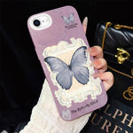 Custodia per telefono ibrida in PC e TPU con glitter e motivo a farfalla blu IMD, For iPhone 15, For iPhone 14 Plus, For iPhone 14, For iPhone 14 Pro, For iPhone 14 Pro Max, For iPhone SE 2022 / SE 2020