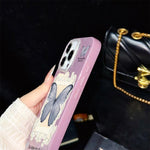 Custodia per telefono ibrida in PC e TPU con glitter e motivo a farfalla blu IMD, For iPhone 13 Pro Max, For iPhone 13 Pro, For iPhone 13, For iPhone 12, For iPhone 12 Pro Max, For iPhone 12 Pro