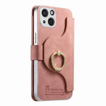 Portafoglio con cerniera, anello con bordo argentato e foro di precisione, blocco RFID, custodia magnetica in pelle vegana per telefono., For iPhone 14, For iPhone 14 Pro, For iPhone 14 Pro Max