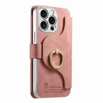 Portafoglio con cerniera, anello con bordo argentato e foro di precisione, blocco RFID, custodia magnetica in pelle vegana per telefono., For iPhone 15 Pro, For iPhone 15 Plus, For iPhone 15