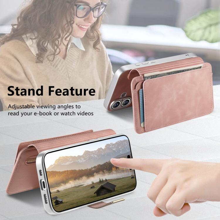 Portafoglio con cerniera, anello con bordo argentato e foro di precisione, blocco RFID, custodia magnetica in pelle vegana per telefono., For Galaxy S26+ 5G, For Galaxy S26 Ultra 5G, For Galaxy S25 Edge 5G