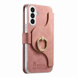 Portafoglio con cerniera, anello con bordo argentato e foro di precisione, blocco RFID, custodia magnetica in pelle vegana per telefono., For Galaxy S25+ 5G, For Galaxy S25 Ultra 5G, For Galaxy S24 FE 5G