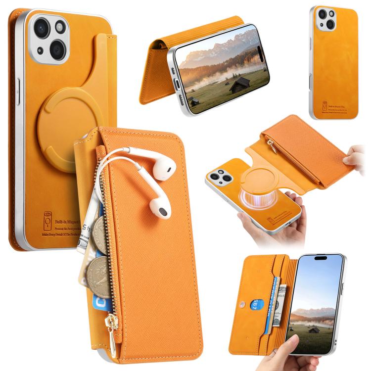 Custodia portafoglio in pelle vegana per iPhone 14
