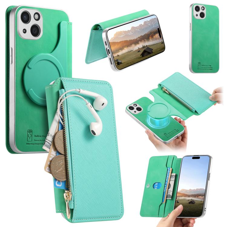 Custodia portafoglio in pelle vegana per iPhone 14