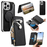 Custodia portafoglio in pelle vegana per iPhone 13 Pro Max