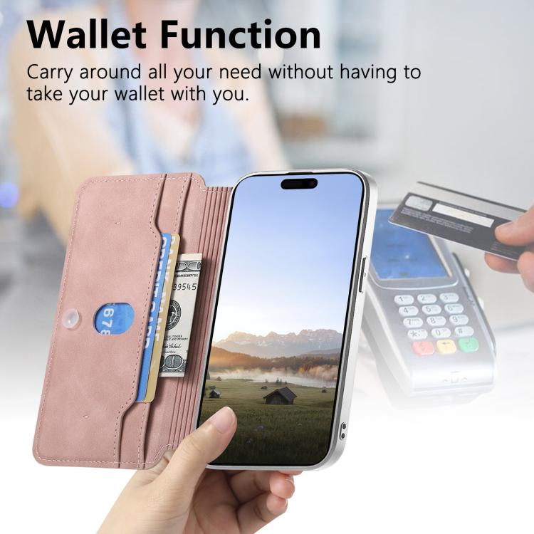 Custodia per telefono CaseNeo con cerniera magnetica a portafoglio e fori di precisione, bordi argentati e finitura in pelle vegana a grana incrociata., For iPhone 13