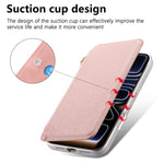 Custodia portafoglio in pelle vegana per iPhone 18 e 17