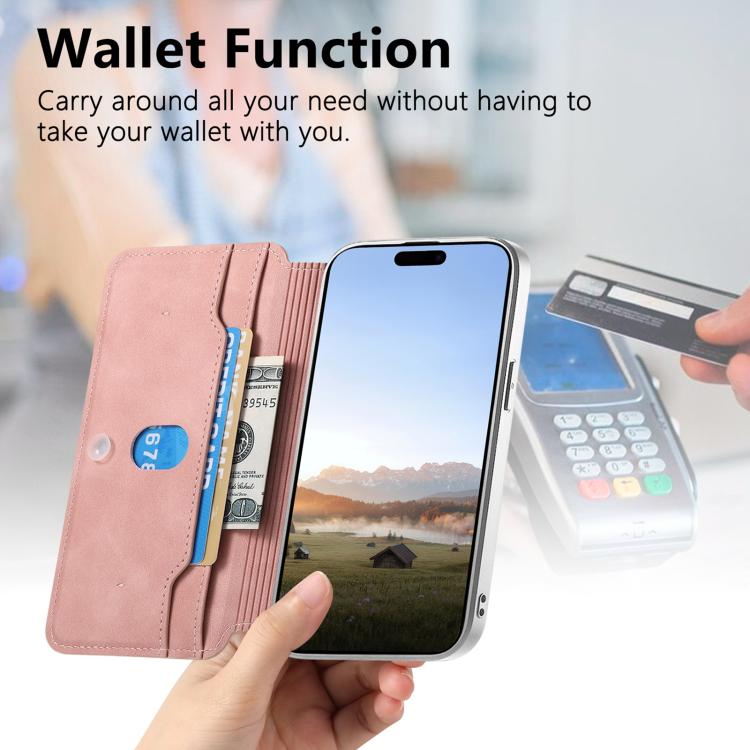 Custodia portafoglio in pelle vegana per iPhone 18 e 17