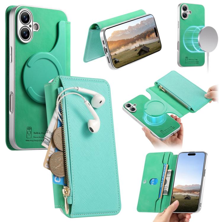 Custodia portafoglio in pelle vegana per iPhone 18 e 17