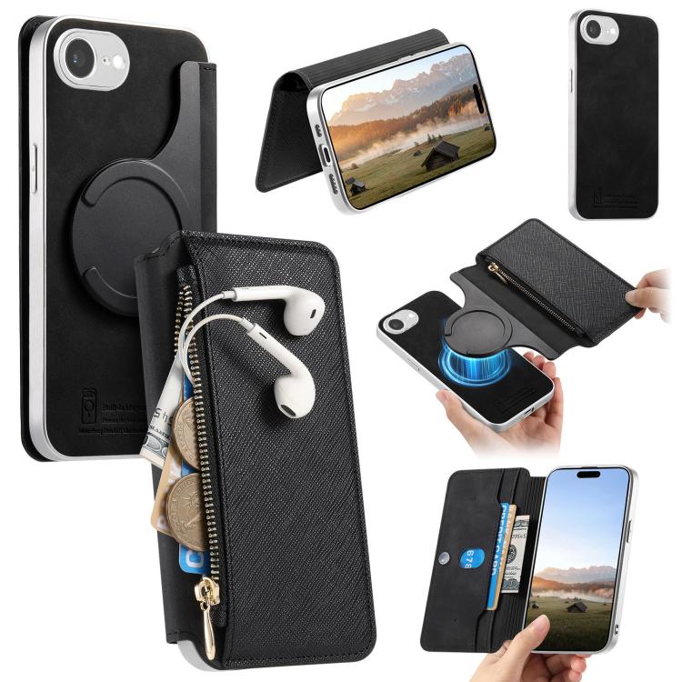 Custodia portafoglio in pelle vegana per iPhone 18 e 17