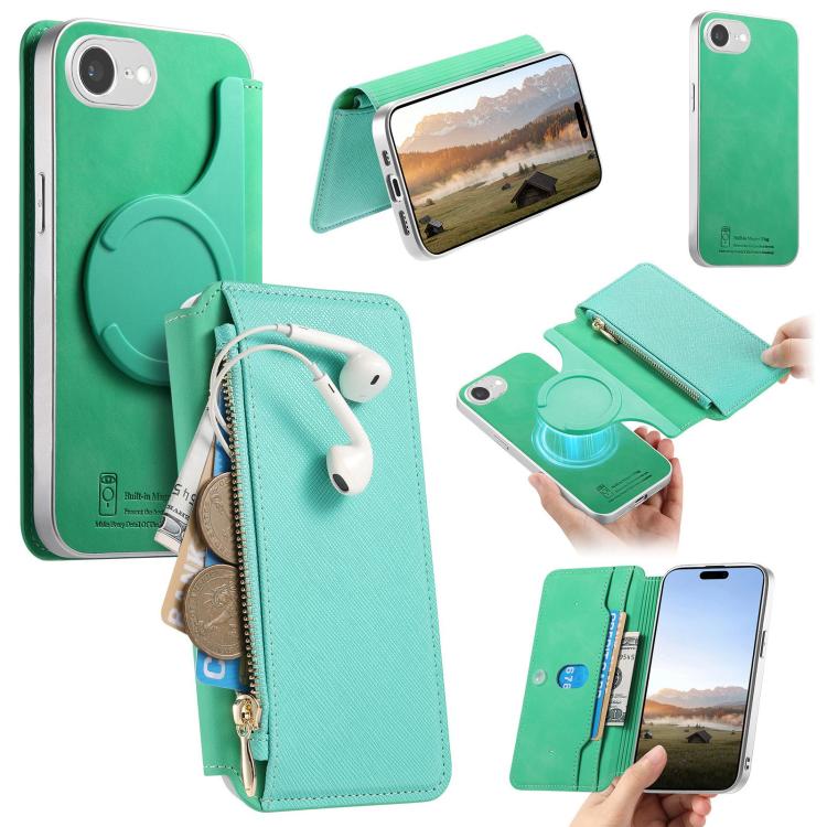 Custodia portafoglio in pelle vegana per iPhone 18 e 17