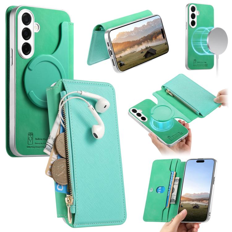 Custodia per telefono CaseNeo con fori di precisione, bordi argentati, chiusura magnetica a portafoglio e pelle vegana a grana incrociata., For Galaxy S26+ 5G, For Galaxy S26 Ultra 5G, For Galaxy S25 Edge 5G