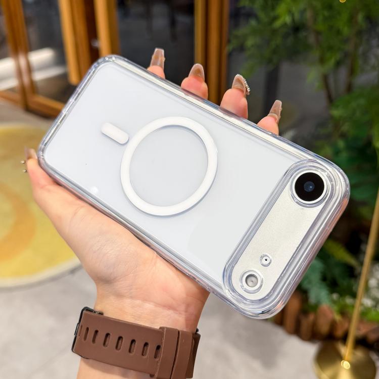 Custodia per telefono ibrida in TPU magnetico antiurto con fori precisi e acrilico trasparente., For iPhone 17 Pro Max, For iPhone 17 Pro, For iPhone 17, For iPhone Air