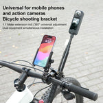 Supporto in alluminio per prolunga manubrio bicicletta con regolazione rapida, Phone Clamp Kit, Handlebar Tube Kit, Tube with Phone Clamp + Stick, Stick Tube Phone Clamp Combo Set