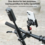 Supporto in alluminio per prolunga manubrio bicicletta con regolazione rapida, Phone Clamp Kit, Handlebar Tube Kit, Tube with Phone Clamp + Stick, Stick Tube Phone Clamp Combo Set