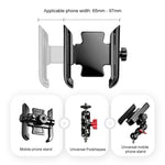 Supporto in alluminio per prolunga manubrio bicicletta con regolazione rapida, Phone Clamp Kit, Handlebar Tube Kit, Tube with Phone Clamp + Stick, Stick Tube Phone Clamp Combo Set