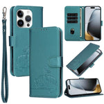 Custodia portafoglio in ecopelle per iPhone 14 Pro