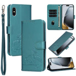 Custodia portafoglio in ecopelle con protezione RFID per iPhone X