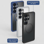 Custodia per telefono ibrida in PC e TPU con magnete a contrasto opaco della serie Skin Feel., For Galaxy S26+ 5G, For Galaxy S26 Ultra 5G, For Galaxy S26 5G