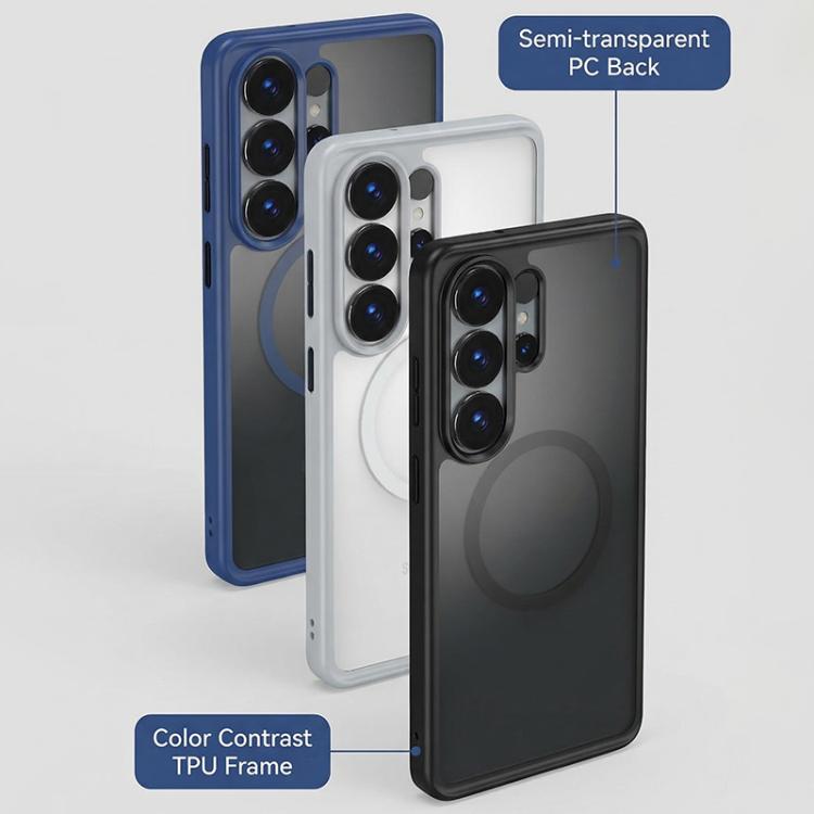 Custodia per telefono ibrida in PC e TPU con magnete a contrasto opaco della serie Skin Feel., For Galaxy S26+ 5G, For Galaxy S26 Ultra 5G, For Galaxy S26 5G