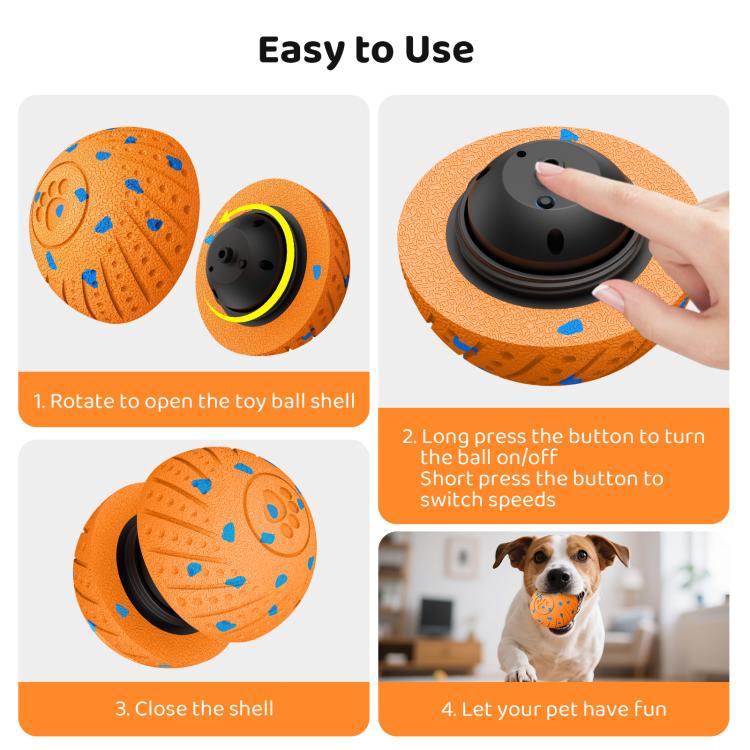 O18 Palla giocattolo automatica intelligente per addestramento cani, diametro 80 mm