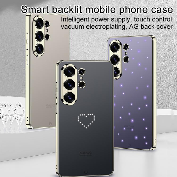 Custodia per telefono intelligente GKK AG galvanizzata con retroilluminazione, For Samsung Galaxy S26 Ultra 5G